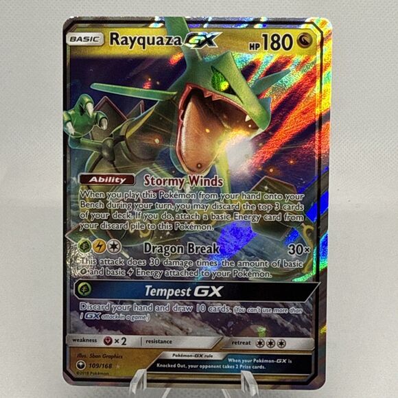 Pokémon TCG: Rayquaza GX 109/168 Sun & Moon—Celestial Storm - Picture 1 of 2